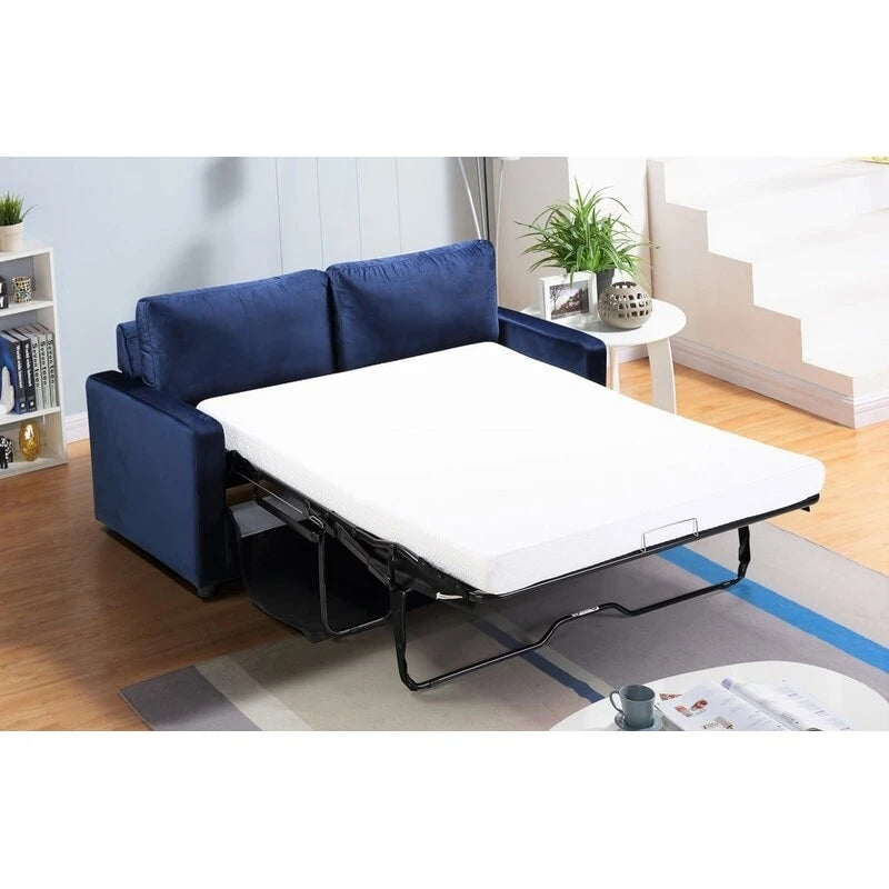Canapé convertible en velours avec accoudoirs carrés de 70 pouces