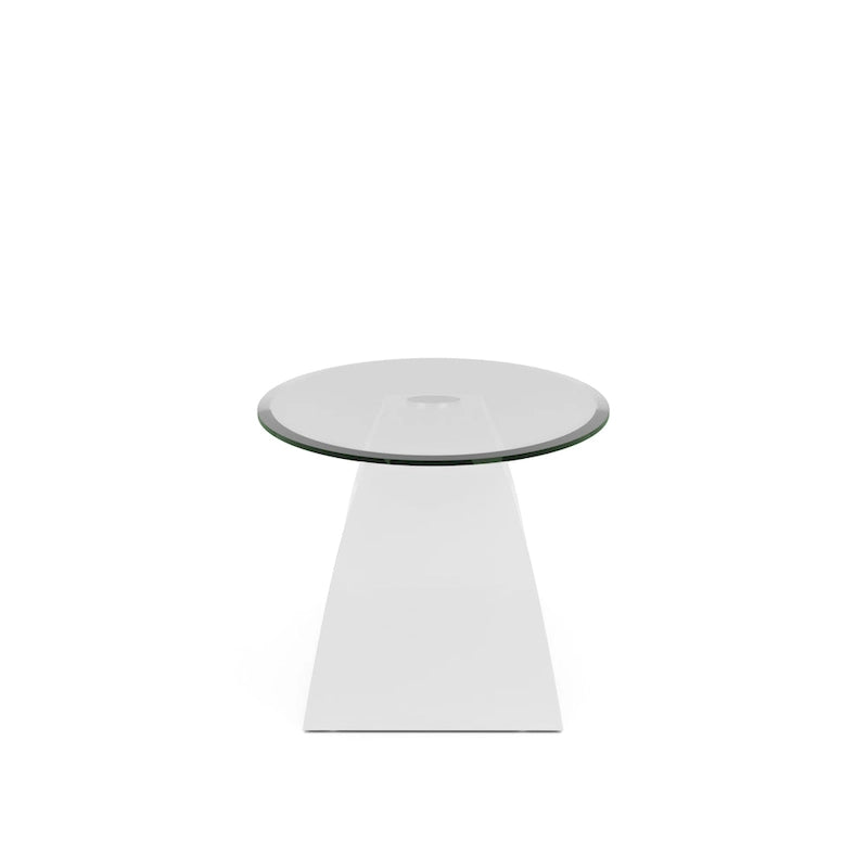 Table basse ovale moderne de 47 pouces avec plateau en verre