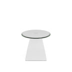 Table basse ovale moderne de 47 pouces avec plateau en verre