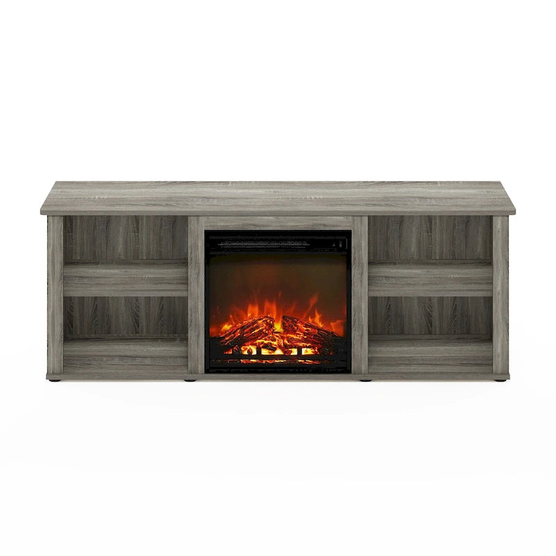 Meuble TV de 152 cm avec cheminée