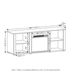 Meuble TV de 152 cm avec cheminée