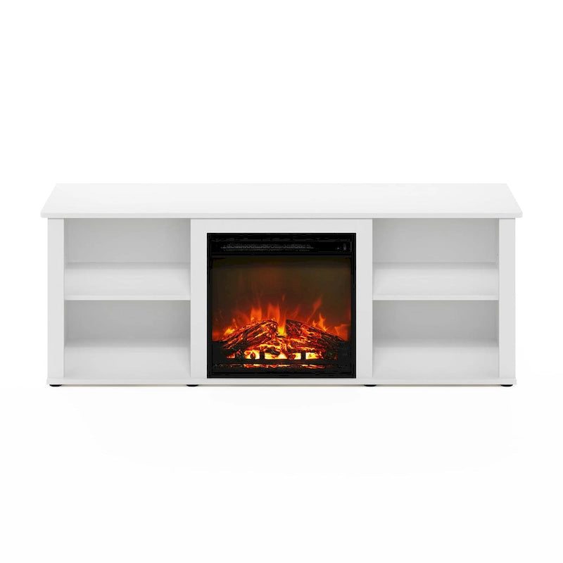 Meuble TV de 152 cm avec cheminée