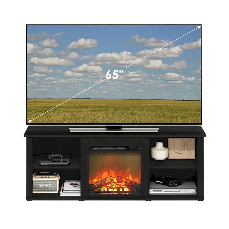 Meuble TV de 152 cm avec cheminée