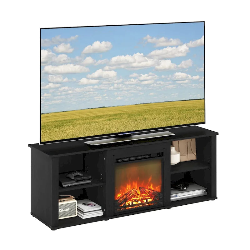 Meuble TV de 152 cm avec cheminée