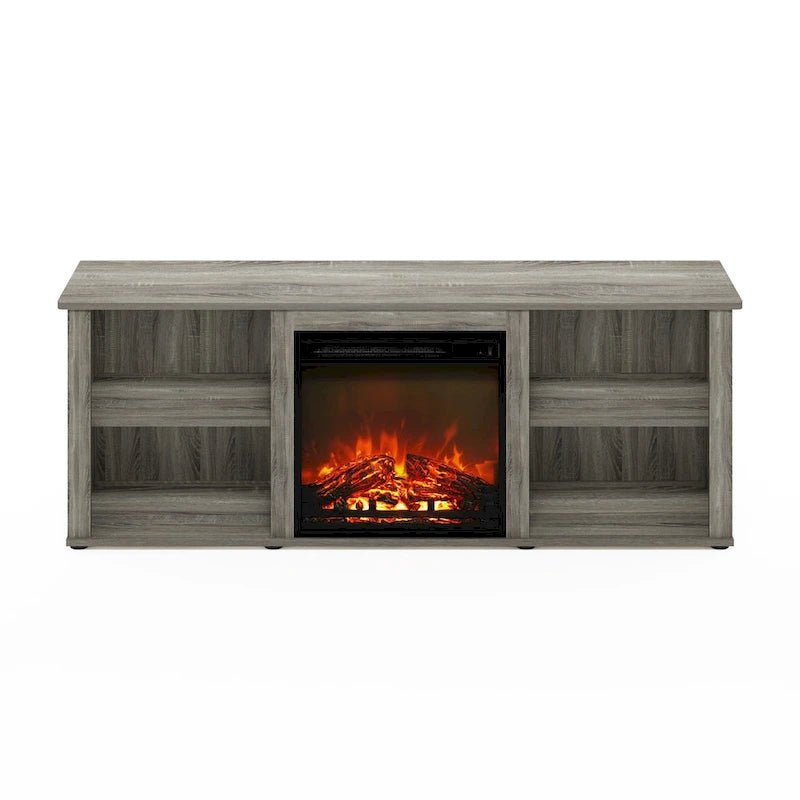 Meuble TV de 152 cm avec cheminée