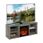 Meuble TV de 152 cm avec cheminée