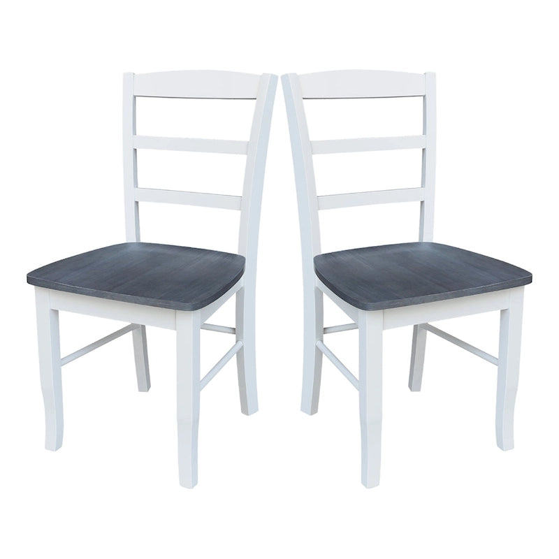 Chaises de salle à manger à dossier échelle en bois massif