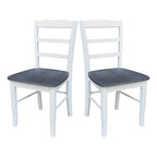 Chaises de salle à manger à dossier échelle en bois massif
