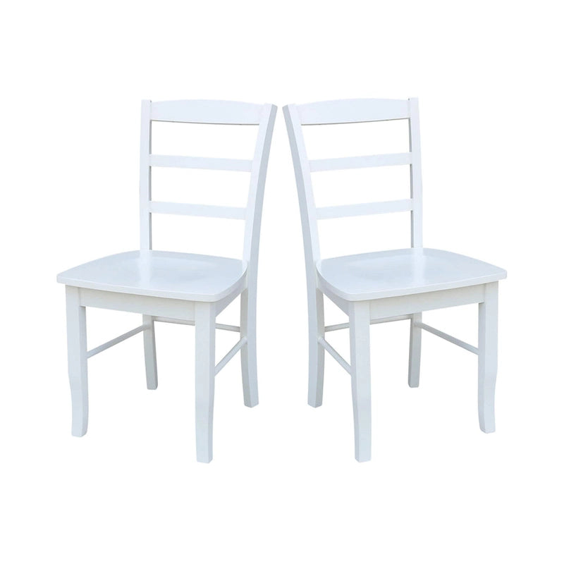 Chaises de salle à manger à dossier échelle en bois massif