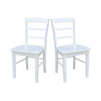 Chaises de salle à manger à dossier échelle en bois massif