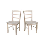 Chaises de salle à manger à dossier échelle en bois massif