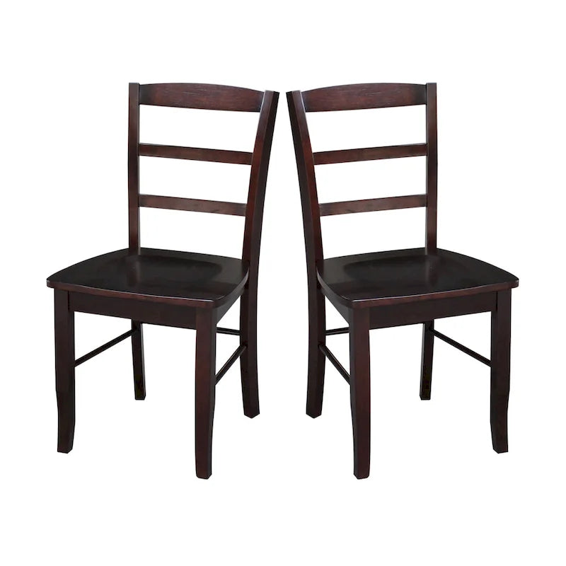 Chaises de salle à manger à dossier échelle en bois massif
