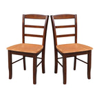 Chaises de salle à manger à dossier échelle en bois massif