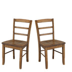 Chaises de salle à manger à dossier échelle en bois massif