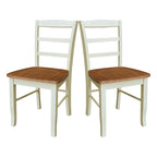 Chaises de salle à manger à dossier échelle en bois massif