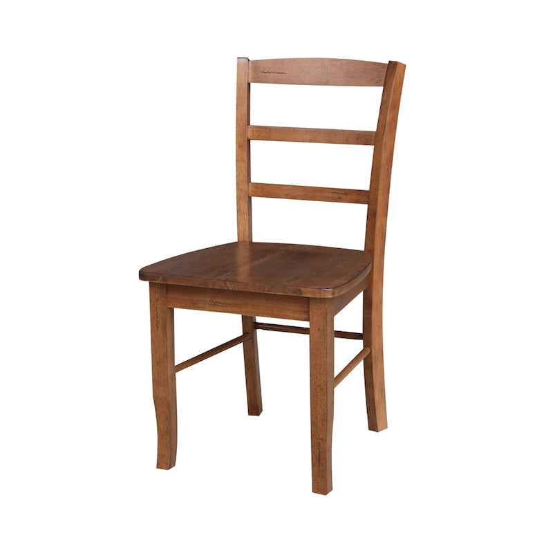 Chaises de salle à manger à dossier échelle en bois massif
