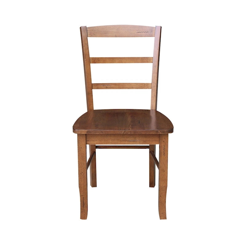 Chaises de salle à manger à dossier échelle en bois massif