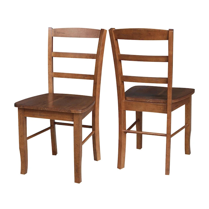 Chaises de salle à manger à dossier échelle en bois massif