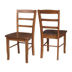 Chaises de salle à manger à dossier échelle en bois massif