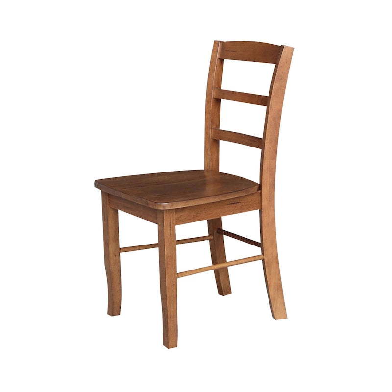 Chaises de salle à manger à dossier échelle en bois massif