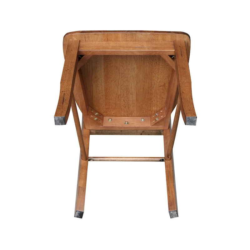 Chaises de salle à manger à dossier échelle en bois massif