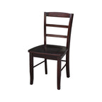 Chaises de salle à manger à dossier échelle en bois massif
