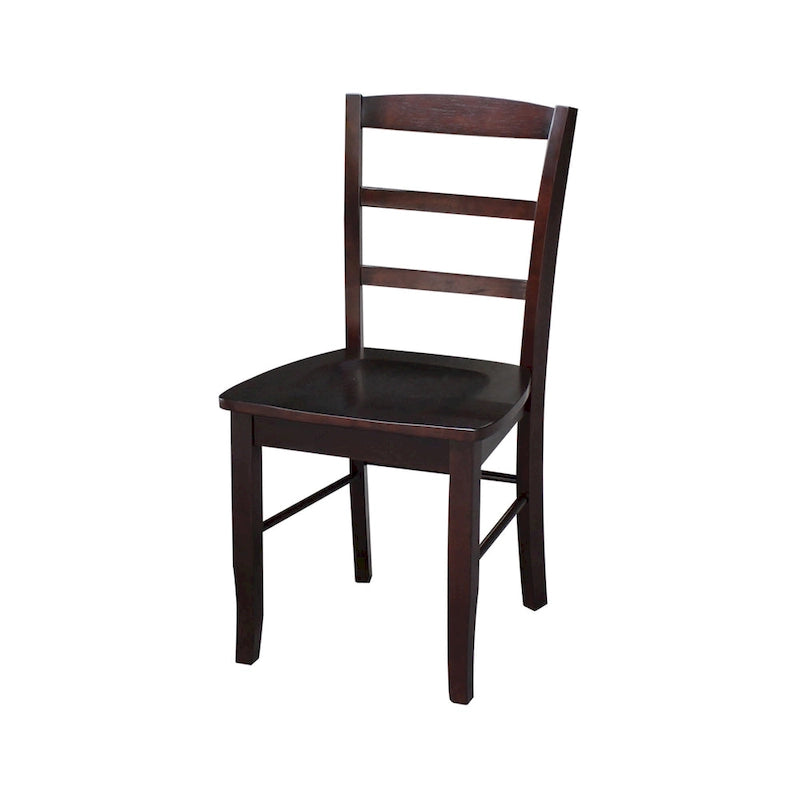 Chaises de salle à manger à dossier échelle en bois massif