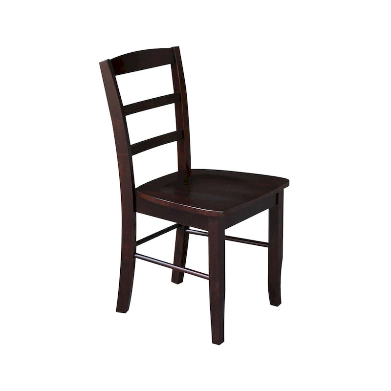 Chaises de salle à manger à dossier échelle en bois massif