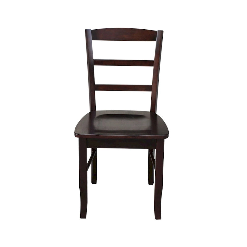 Chaises de salle à manger à dossier échelle en bois massif