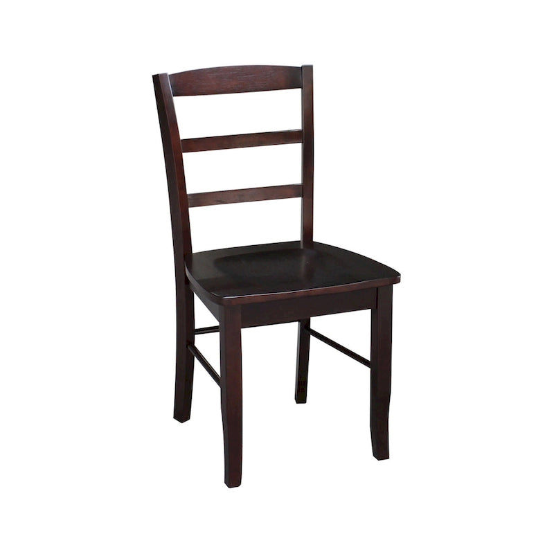 Chaises de salle à manger à dossier échelle en bois massif