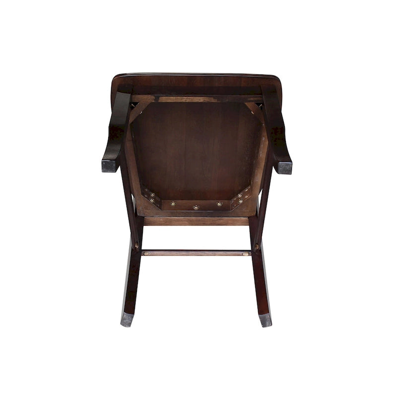 Chaises de salle à manger à dossier échelle en bois massif