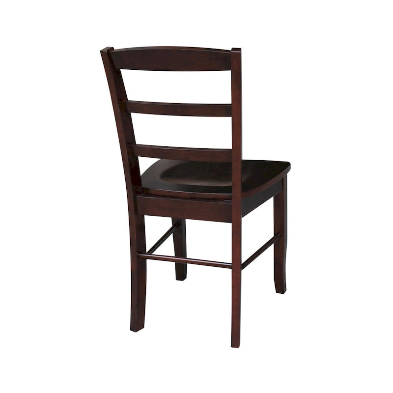Chaises de salle à manger à dossier échelle en bois massif