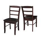 Chaises de salle à manger à dossier échelle en bois massif