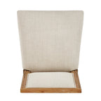 Chaises de salle à manger rectangulaires en lin