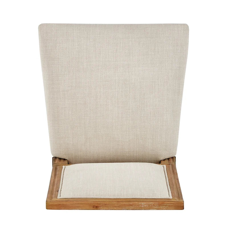 Chaises de salle à manger rectangulaires en lin