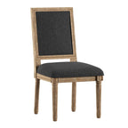 Chaises de salle à manger rectangulaires en lin