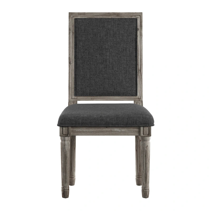 Chaises de salle à manger rectangulaires en lin