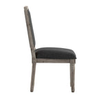 Chaises de salle à manger rectangulaires en lin
