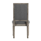 Chaises de salle à manger rectangulaires en lin