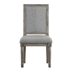 Chaises de salle à manger rectangulaires en lin