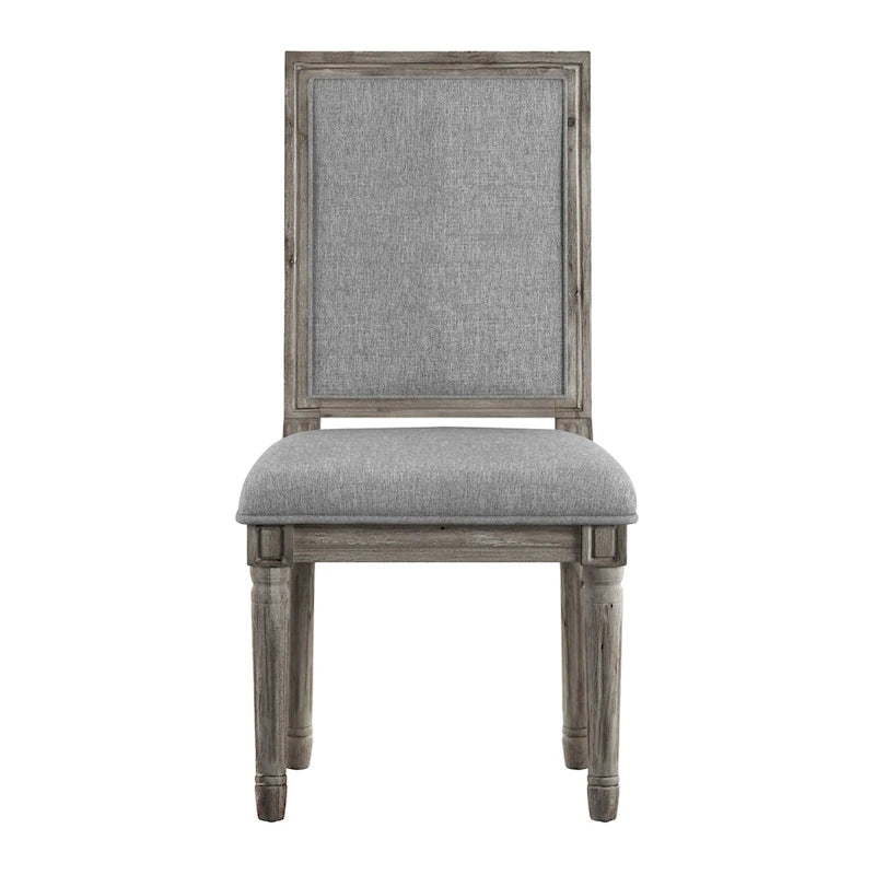 Chaises de salle à manger rectangulaires en lin