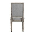 Chaises de salle à manger rectangulaires en lin