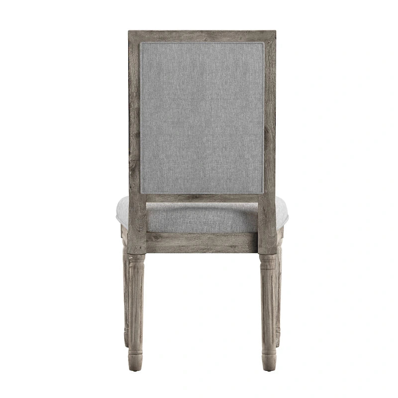 Chaises de salle à manger rectangulaires en lin