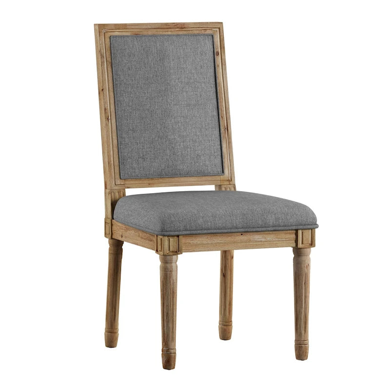 Chaises de salle à manger rectangulaires en lin