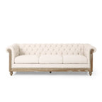 Canapé de salon en tissu et fauteuils d'appoint