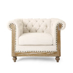 Canapé de salon en tissu et fauteuils d'appoint