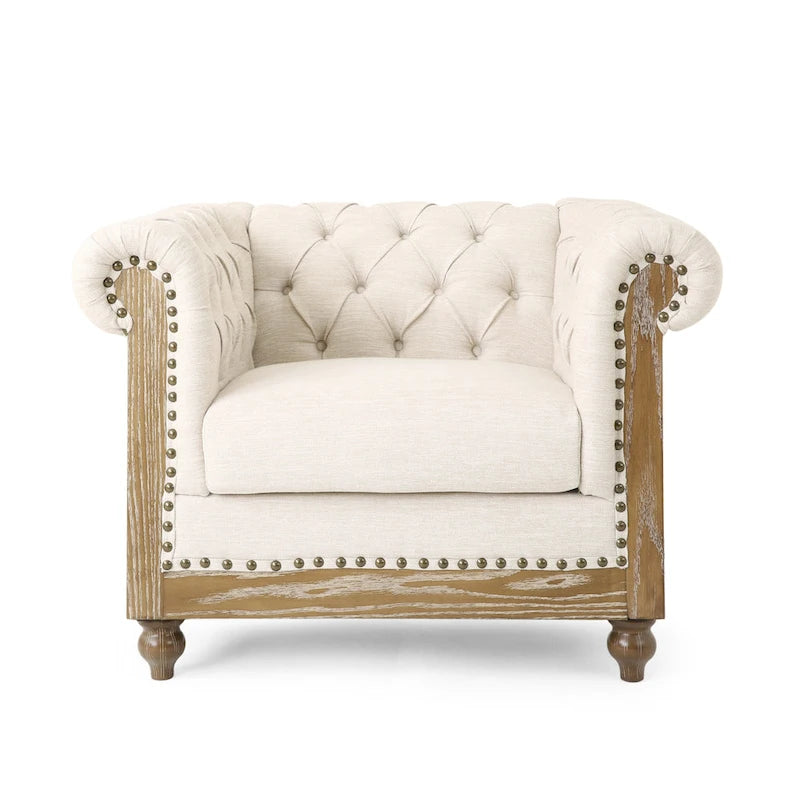 Canapé de salon en tissu et fauteuils d'appoint