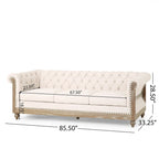 Canapé de salon en tissu et fauteuils d'appoint
