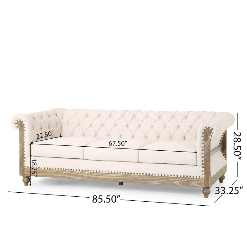 Canapé de salon en tissu et fauteuils d'appoint