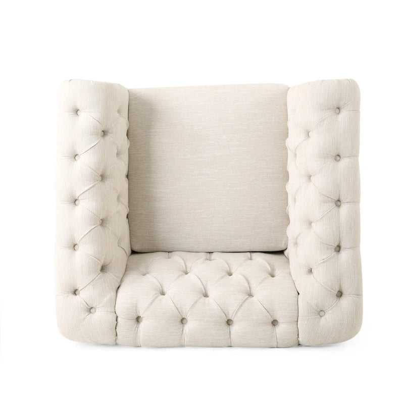 Canapé de salon en tissu et fauteuils d'appoint